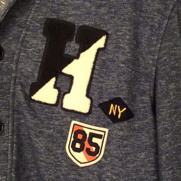 NWT Tommy Hilfiger Varsity Cardigan. Size L. Blue Jean color. - Picture 5 of 15